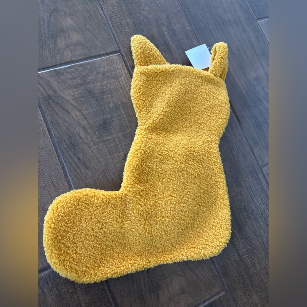 Hobby Lobby Yellow Cat-Shaped Holiday Stocking Decor - Picture 2 of 5